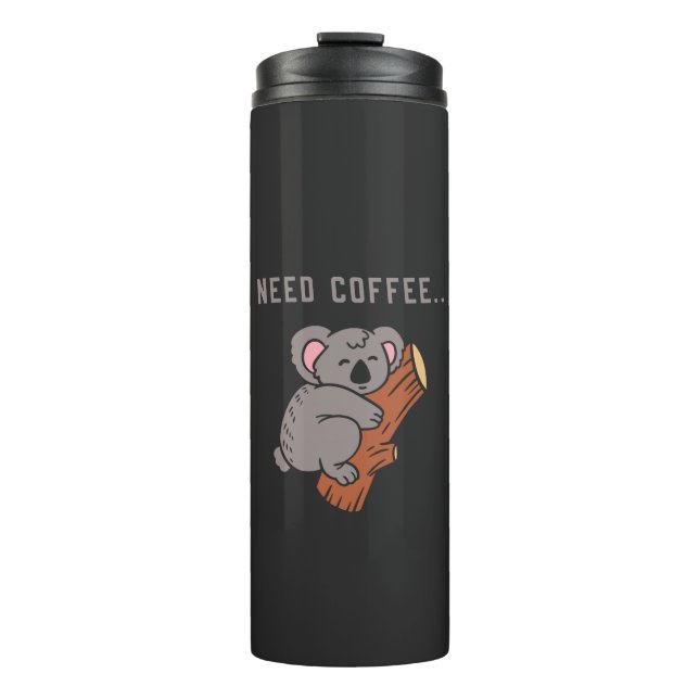 Garrafa Térmica Café Design Engraçado (Frente)