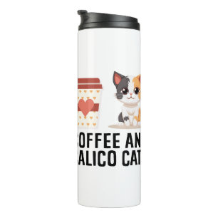 Garrafa Térmica Café E Gatos Calico Engraçados Gato Calico