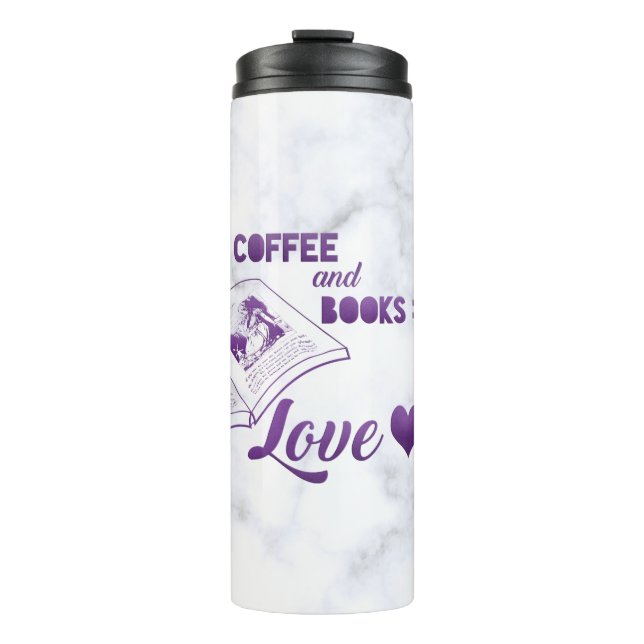 Garrafa Térmica Café e Livros Adoram Tendência (Frente)