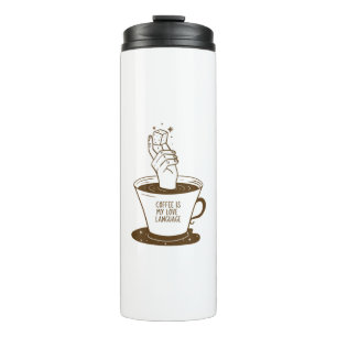 Garrafa Térmica Café É Minha Linguagem do Amor