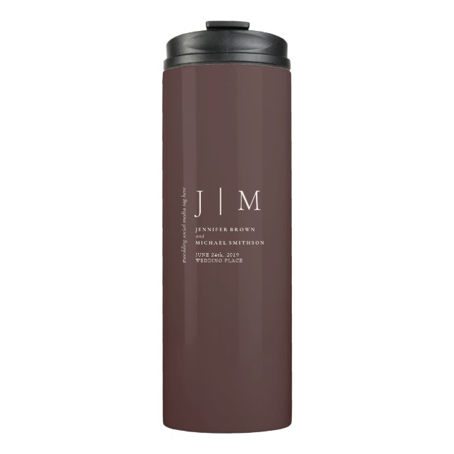 Garrafa Térmica Café Marrom Chocolate Formal Moderno (Frente)