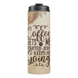 Garrafa Térmica Café Me Inicia Jesus Me Mantém Indo