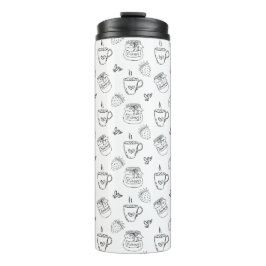 Garrafa Térmica Café Mínimo Simples Sabor Branco