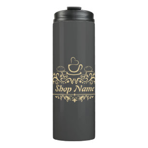 Garrafa Térmica Café moderno Bakery Nome personalizado de boas-vin