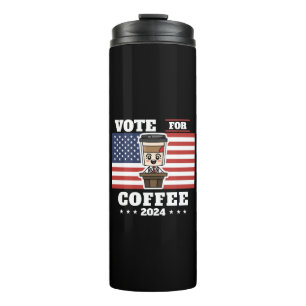 Garrafa Térmica Café para presidente, vote no café
