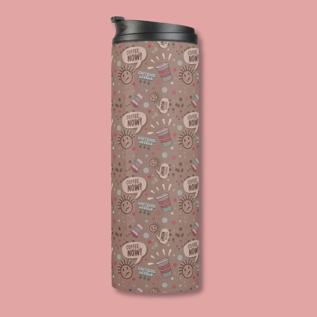 Garrafa Térmica Café Reproduzido Agora Padrão de Mocha (Criador carregado)