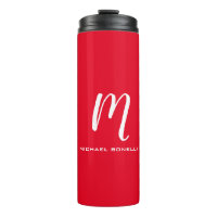 Caligrafia monograma branco na moda vermelho seu n