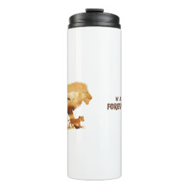 Garrafa Térmica Caminhe Comigo - Para sempre | Design de leão