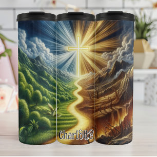 Garrafa Térmica Caminho para a Cruz Iluminada