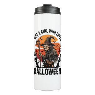 Garrafa Térmica Camisa de Bruxa de Halloween Gravura Vintage Fanta