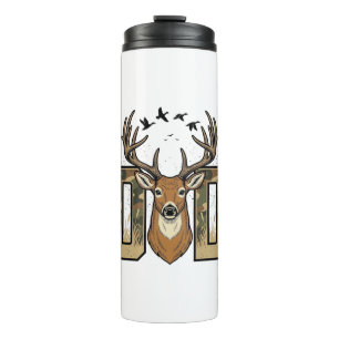 Garrafa Térmica Camisa de caça ao veado pai camuflagem Buck Vector