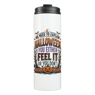 Garrafa Térmica Camisa de Citação de Halloween Abóbora Batida Árvo