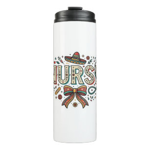 Garrafa Térmica Camisa de Enfermeira Festiva com Desenho de Gravur