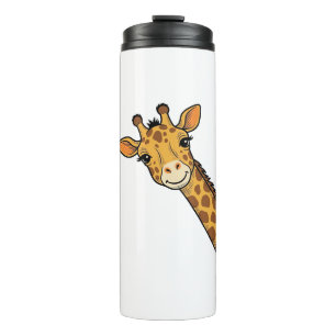 Garrafa Térmica Camisa de Girafa Olhando de Relance com Gravura Vi