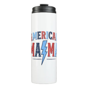 Garrafa Térmica Camisa de Gravura Vintage Patriótica Mama American