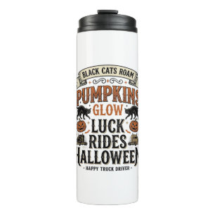 Garrafa Térmica Camisa de Motorista de Caminhão de Halloween com G