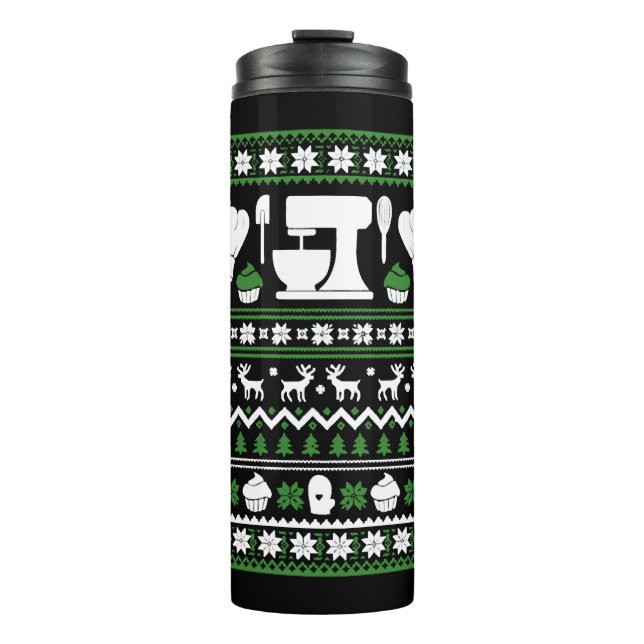 Garrafa Térmica Camisa de Natal do Chef (Frente)