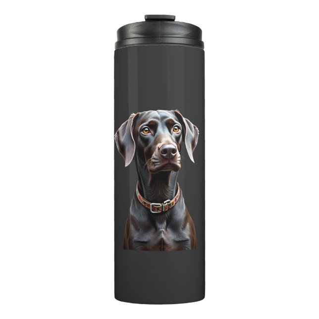Garrafa Térmica Camisa engraçada de Pointer para mãe, pai e amante (Frente)