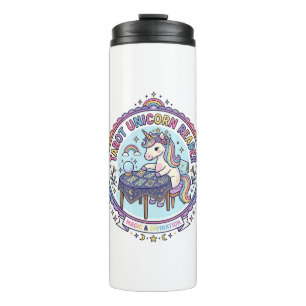 Garrafa Térmica Camisa engraçada do leitor de unicórnio do Tarot d