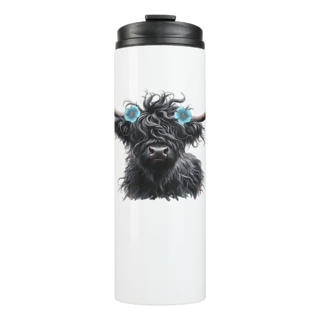 Garrafa Térmica Camisa-T Clássica de Vaca Preta-Vaca Preta (Frente)