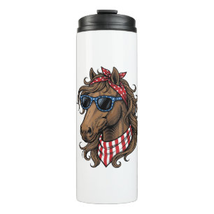 Garrafa Térmica Camisa Vetorial de Cabeça de Cavalo Patriota_1