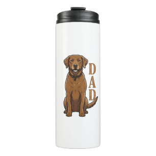 Garrafa Térmica Camisa Vintage Brown Dog Dad Design_1