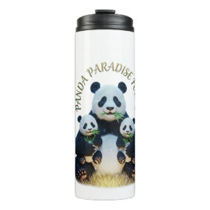 Garrafa Térmica Camiseta ADOM "Panda Paradise Found" com decote em