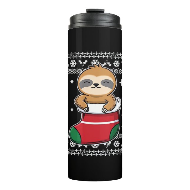 Garrafa Térmica Camiseta Clássica de Natal (Frente)