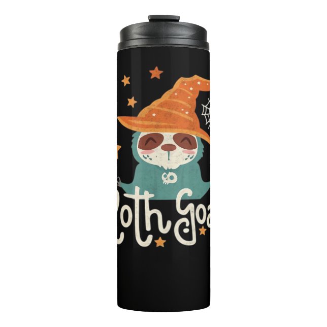 Garrafa Térmica Camiseta Clássica Objetivos de Halloween da Pregui (Frente)