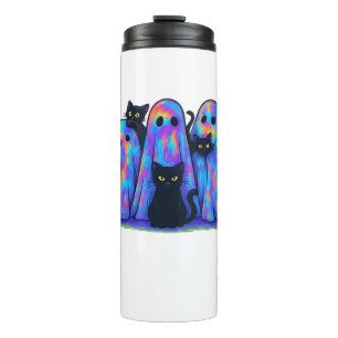 Garrafa Térmica Camiseta essencial engraçada de gato preto e fanta