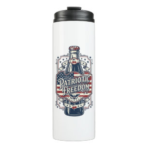 Garrafa Térmica Camiseta Gráfica Vetorial Retro de Refrigerante de