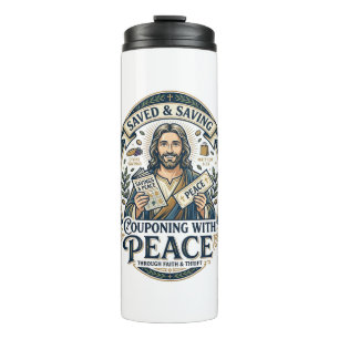 Garrafa Térmica Camiseta Jesus Cupom Brechó Frugal Fé Baseado Desi