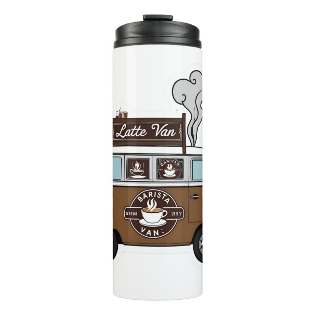 Garrafa Térmica Camiseta Latte Van Coffee - Camisa Gráfica Bonita (Frente)