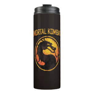 Garrafa Térmica Camiseta Mortal Kombat Vintage — Tamanho Pequeno Y