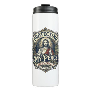 Garrafa Térmica Camiseta Respeito Pela Jesus Limites Fé
