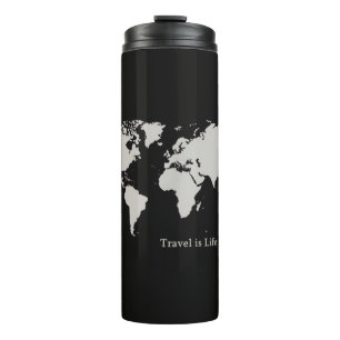 Garrafa Térmica Camiseta World Traveler por Travel is Life
