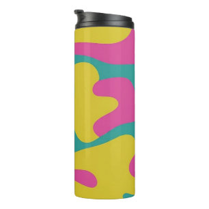 Garrafa Térmica Camo Chic Pink & Teal dos anos 90