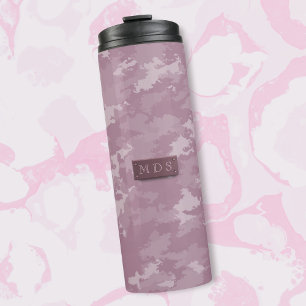 Garrafa Térmica Camo Moderno de Camuflagem Rosa Dusky Tumbler Tér