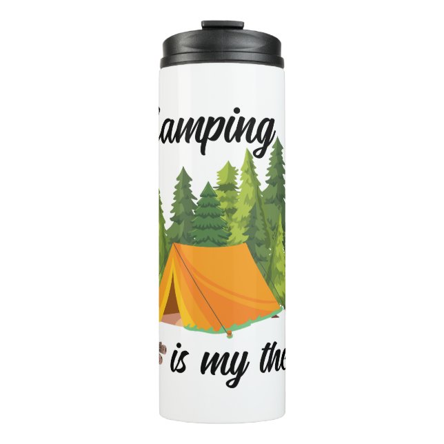 Garrafa Térmica Camping é minha terapia fofa (Frente)