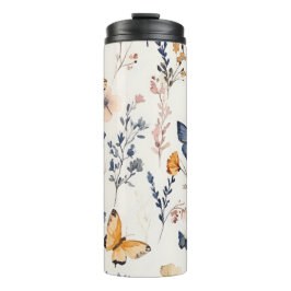 Garrafa Térmica Campo de Borboleta bonito