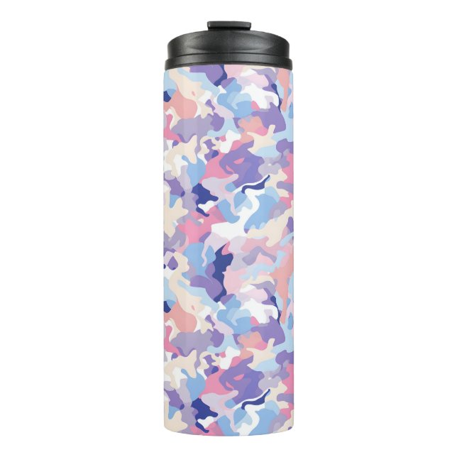 Garrafa Térmica Camuflagem de Pastel Roxo (Frente)