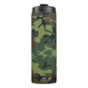 Garrafa Térmica Camuflagem Militar Monograma Térmico