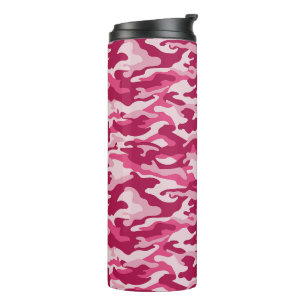 Garrafa Térmica Camuflagem Rosa