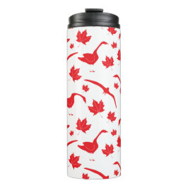 Garrafa Térmica Canada Geese and Maple Leaves - canadense flag red