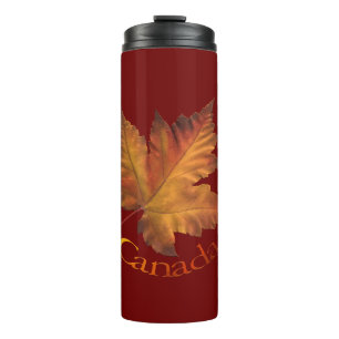 Garrafa Térmica Canadá Tumbler Mugs Autumn Mapeia Leaf Mugs