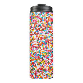 Garrafa Térmica Candy Sprinkles Pattern – Colorful Sweet Treat 