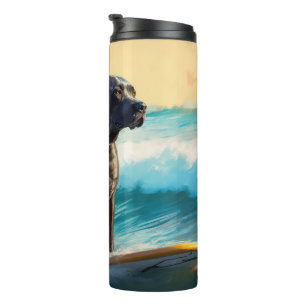 Garrafa Térmica Cane Corso Beach Surfing Painting