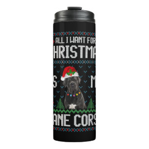 Garrafa Térmica Cane Corso Cachorro Feio De Natal