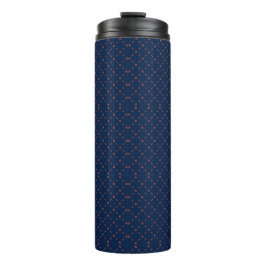 Garrafa Térmica Caneca alta azul para viagem com tampa preta