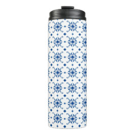 Garrafa Térmica Caneca alta e branca para viagem com tampa preta